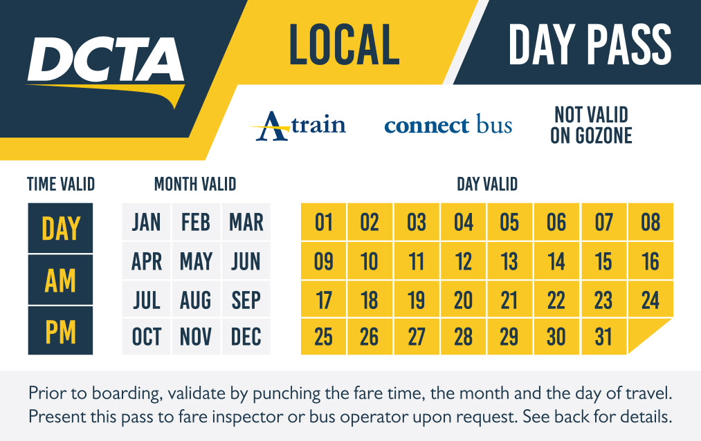 Local Day Pass (Day/AM/PM) General – DCTA Website